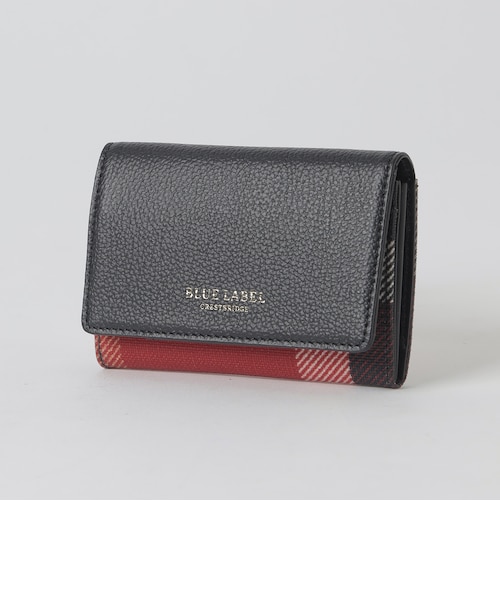 クレストブリッジチェックPVCカードケース｜ブルーレーベルブラック