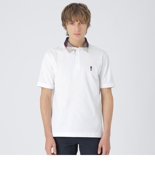 パーシャルチェックポロシャツ｜ブルーレーベルブラックレーベル