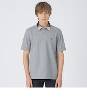 パーシャルチェックポロシャツ