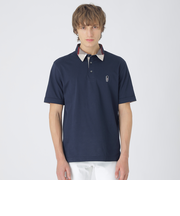 パーシャルチェックポロシャツ