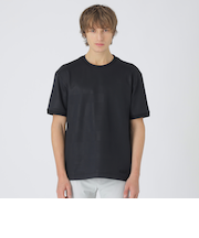 【BLACK lab.】エンボスシャドーチェックTシャツ