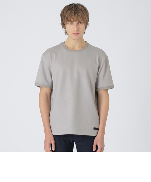 【BLACK lab.】エンボスシャドーチェックTシャツ