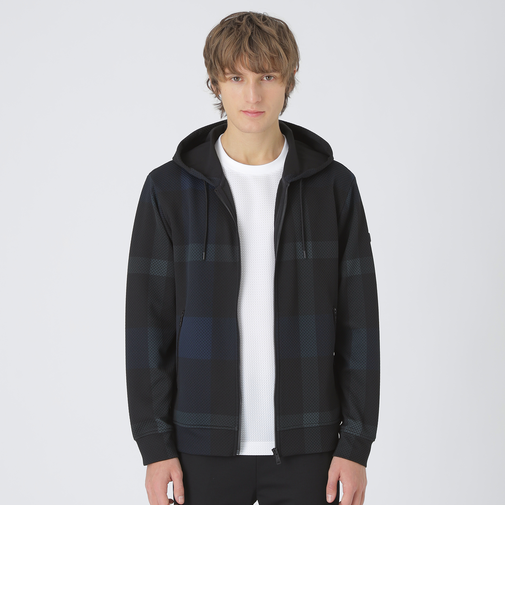 【BLACK lab.】ハニカムクレストブリッジチェックパーカー