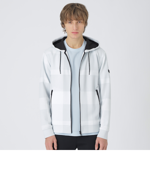 【BLACK lab.】ハニカムクレストブリッジチェックパーカー