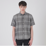 シャドーチェックカラミハーフスリーブシャツ