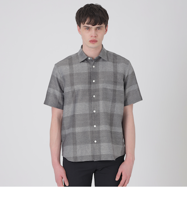 シャドーチェックカラミハーフスリーブシャツ