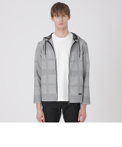 シャドーチェックカラミパーカー