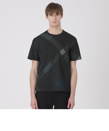 【BLACK lab.】バイアスクレストブリッジチェックTシャツ