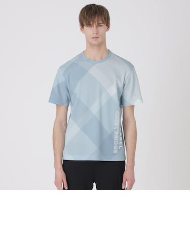 【BLACK lab.】バイアスクレストブリッジチェックTシャツ