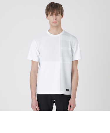 【BLACK lab.】テクスチャーミックスパッチワークTシャツ