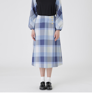 クレストブリッジチェックラップ風スカート