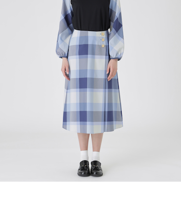 クレストブリッジチェックラップ風スカート