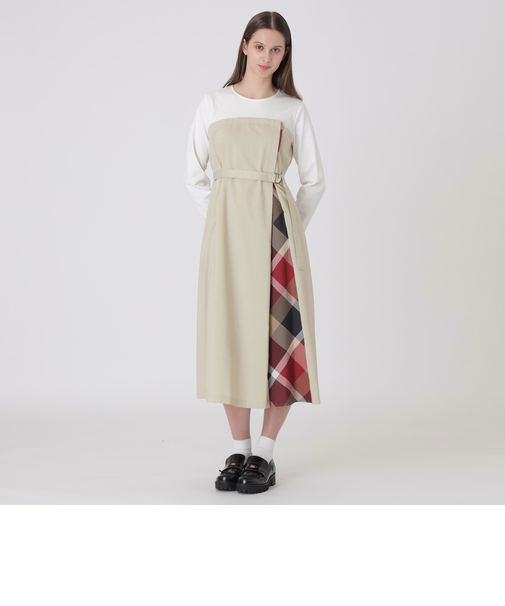 プレーンストレッチツイルビスチェドレス