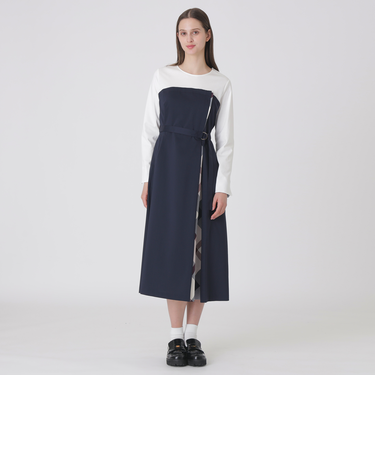 プレーンストレッチツイルビスチェドレス