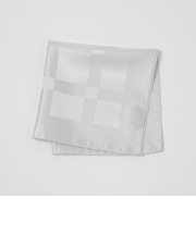 ジャカードクレストブリッジチェックチーフ