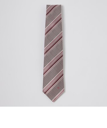 グラデーションペーングレンチェックタイ