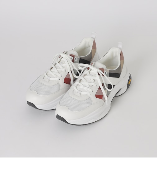 【BLACK.lab】レッドクレストブリッジチェックコンビビブラムスニーカー