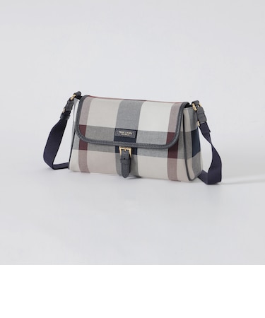 クレストブリッジチェックキャンバスかぶせショルダー