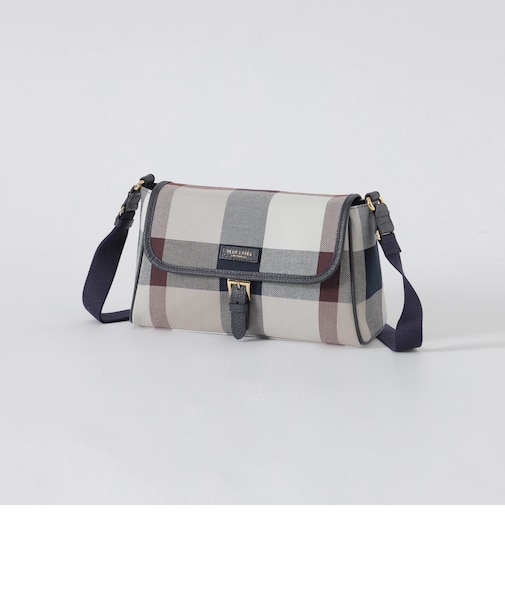 クレストブリッジチェックキャンバスかぶせショルダー