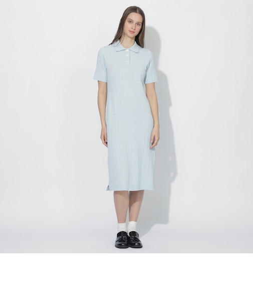 【WEB限定】ケーブルニットワンピース