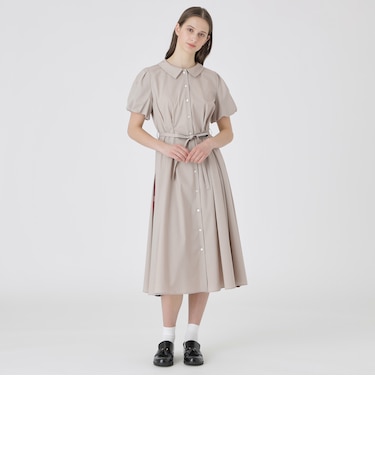 バルーンスリーブシャツドレス