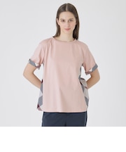 プレーティング天竺サイドチェックTシャツ