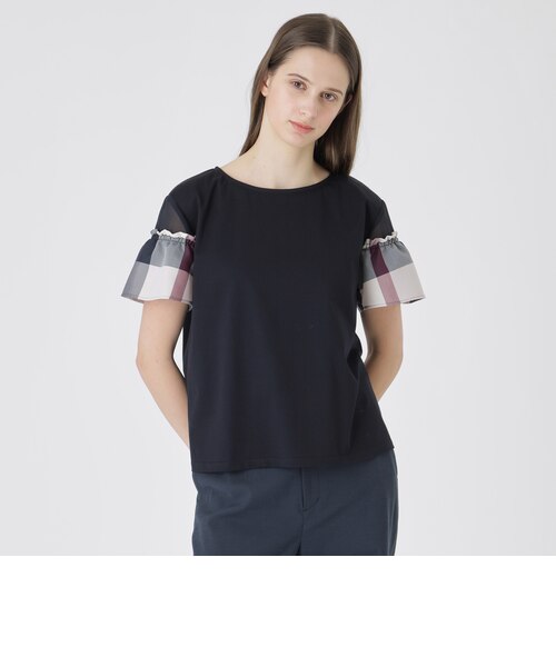 新品　クレストブリッジ   トップス 一部店舗限定】クレストブリッジチェックブラウス（ブラウス）｜BLUE