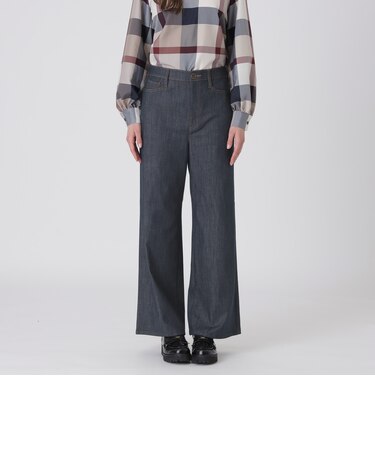 【一部店舗限定】スラブシャンブレーワイドパンツ