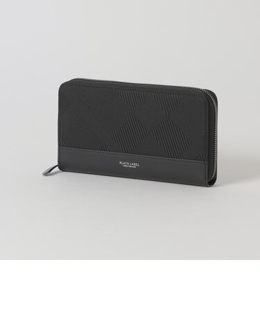 カルゼシャドークレストブリッジチェックラウンドジップウォレット