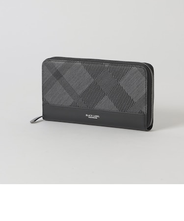 カルゼシャドークレストブリッジチェックラウンドジップウォレット