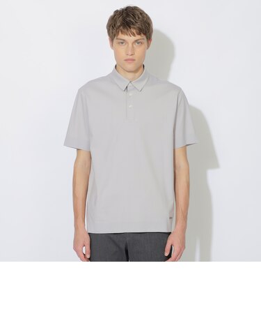 マーセライズドレスニットソーポロシャツ