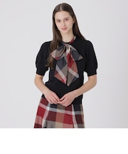 アセテートコットンニットリボンプルオーバー