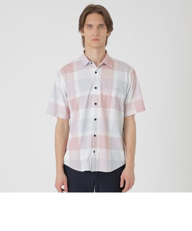 【BLACK lab.】メッシュトリコットクレストブリッジチェックシャツ