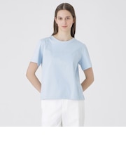 【UVカット】【接触冷感】【防透け】プレーティングシルケット天竺グラフィックロゴTシャツ