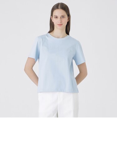 【UVカット】【接触冷感】【防透け】プレーティングシルケット天竺グラフィックロゴTシャツ