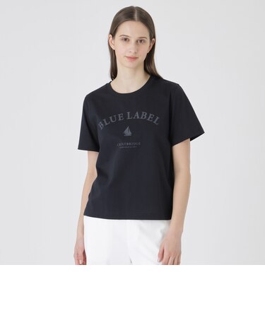 【UVカット】【接触冷感】【防透け】プレーティングシルケット天竺グラフィックロゴTシャツ