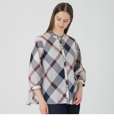 【一部店舗限定】クレストブリッジチェックブラウス