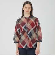 【一部店舗限定】クレストブリッジチェックブラウス