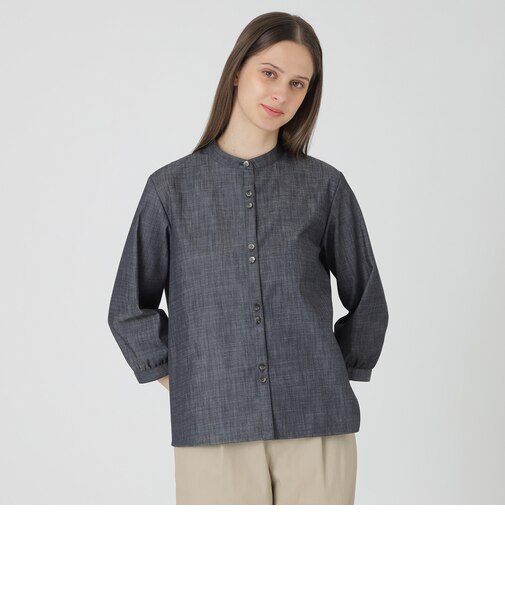 【一部店舗限定】デニムライクブラウス