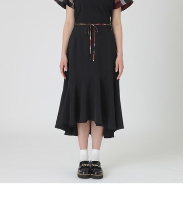 ツイルストレッチイレギュラーヘムスカート