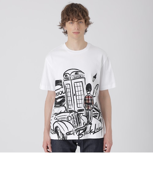WEB・一部店舗限定】パネルブリティッシュアイコンTシャツ｜ブルー