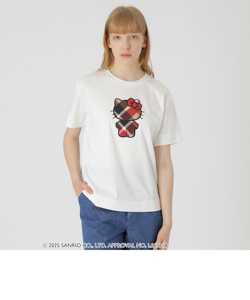 ハローキティコラボ】グラフィックTシャツ|ブルーレーベルブラック ハローキティコラボ】グラフィックTシャツ|ブルーレーベルブラック