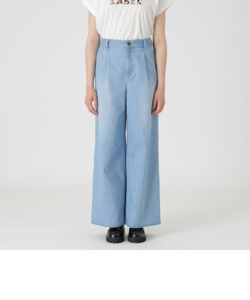 【BLUE LABEL DENIM】【接触冷感】ワイドパンツ