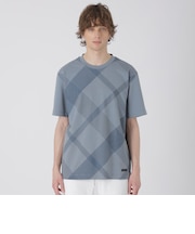 ハイストレッチシャドーチェックTシャツ