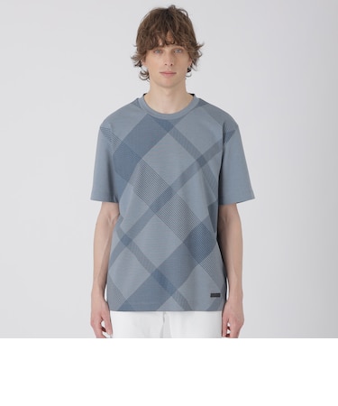 ハイストレッチシャドーチェックTシャツ