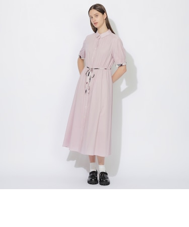【WEB限定】コットンエアークロスシャツドレス