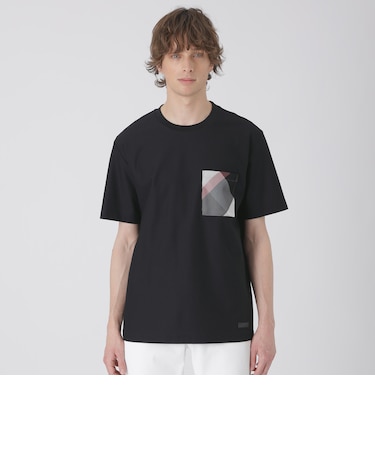 カラミチェックポケットTシャツ