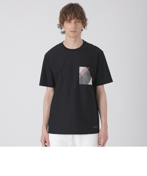 カラミチェックポケットTシャツ