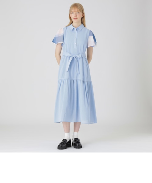 新作　ブルーレベルクレストブリッジ　ティアード　トップス ティアードコンビTシャツ（カットソー）｜BLUE LABEL CRESTBRIDGE