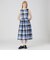 【一部店舗限定】クレストブリッジチェックコットンリネンマキシドレス
